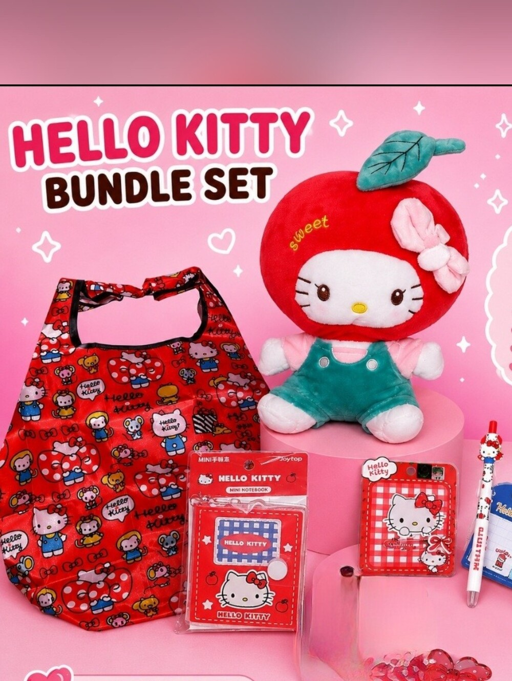 Hello Kitty Red 6pcs BUNDLE SET